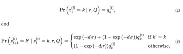 Equations for the Hidden Markov Model